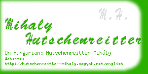 mihaly hutschenreitter business card