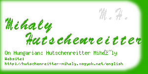 mihaly hutschenreitter business card